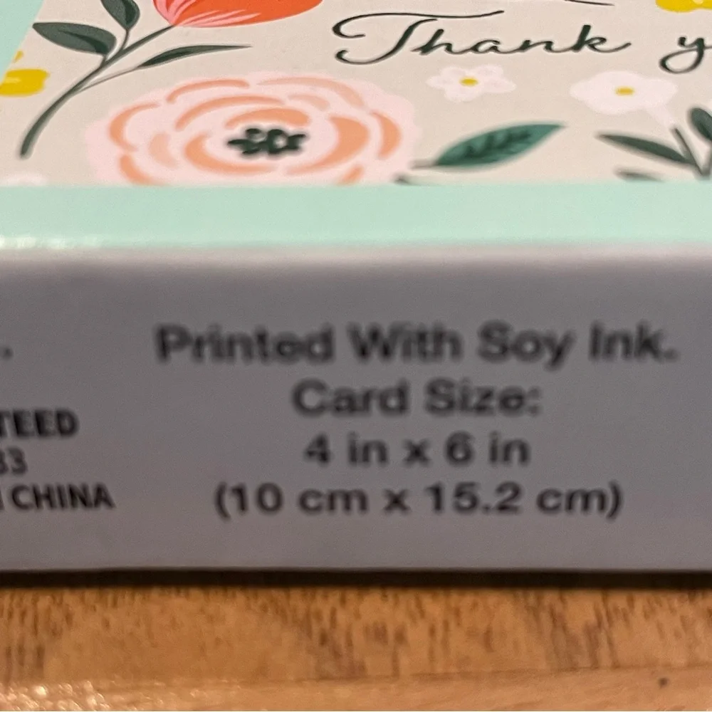 NIB modern expressions box of 10 thank you cards